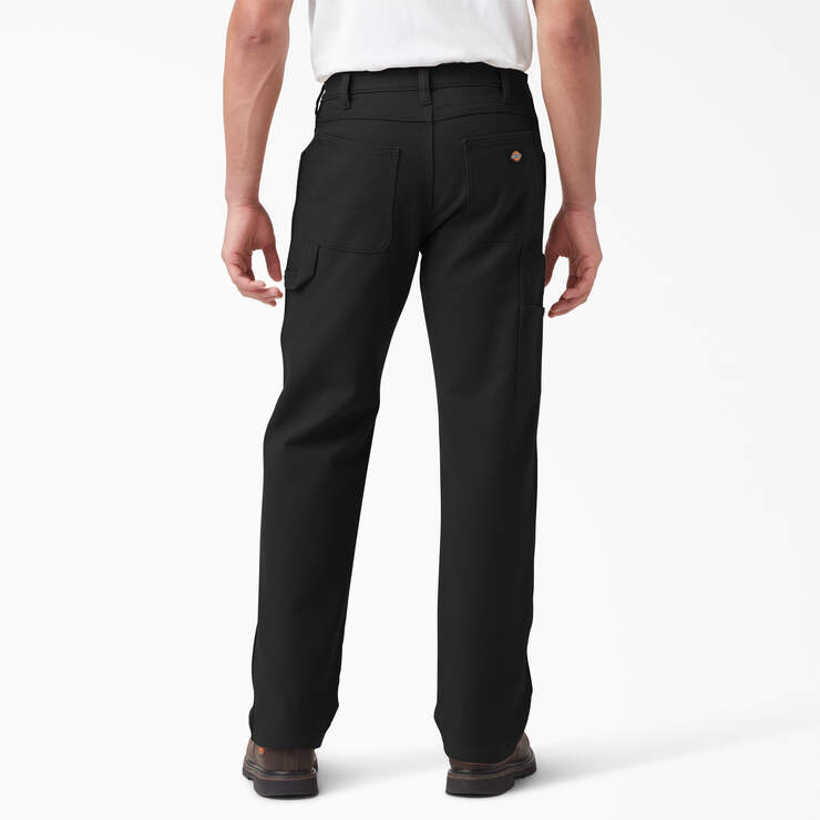 FLEX Lined Regular Fit Duck Carpenter Pants - Rinsed Black (RBK) image number 2