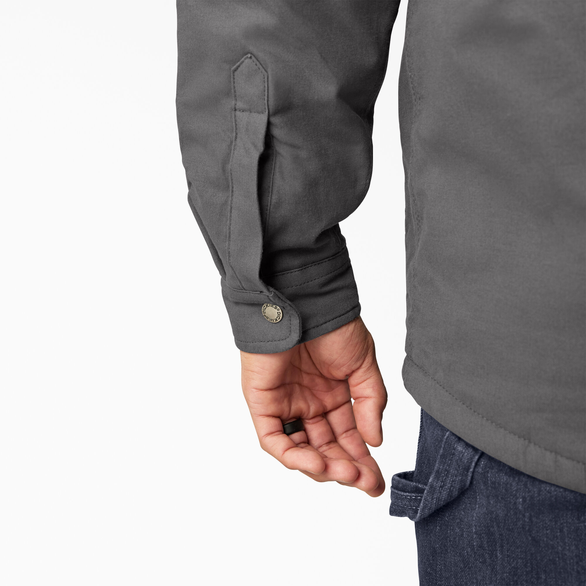 Water Repellent Fleece Lined Duck Shirt Jacket