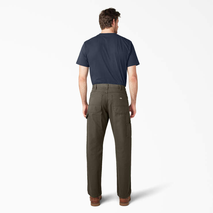 Pantalon menuisier de coupe décontractée en coutil épais - Rinsed Moss Green (RMS) numéro de l’image 5