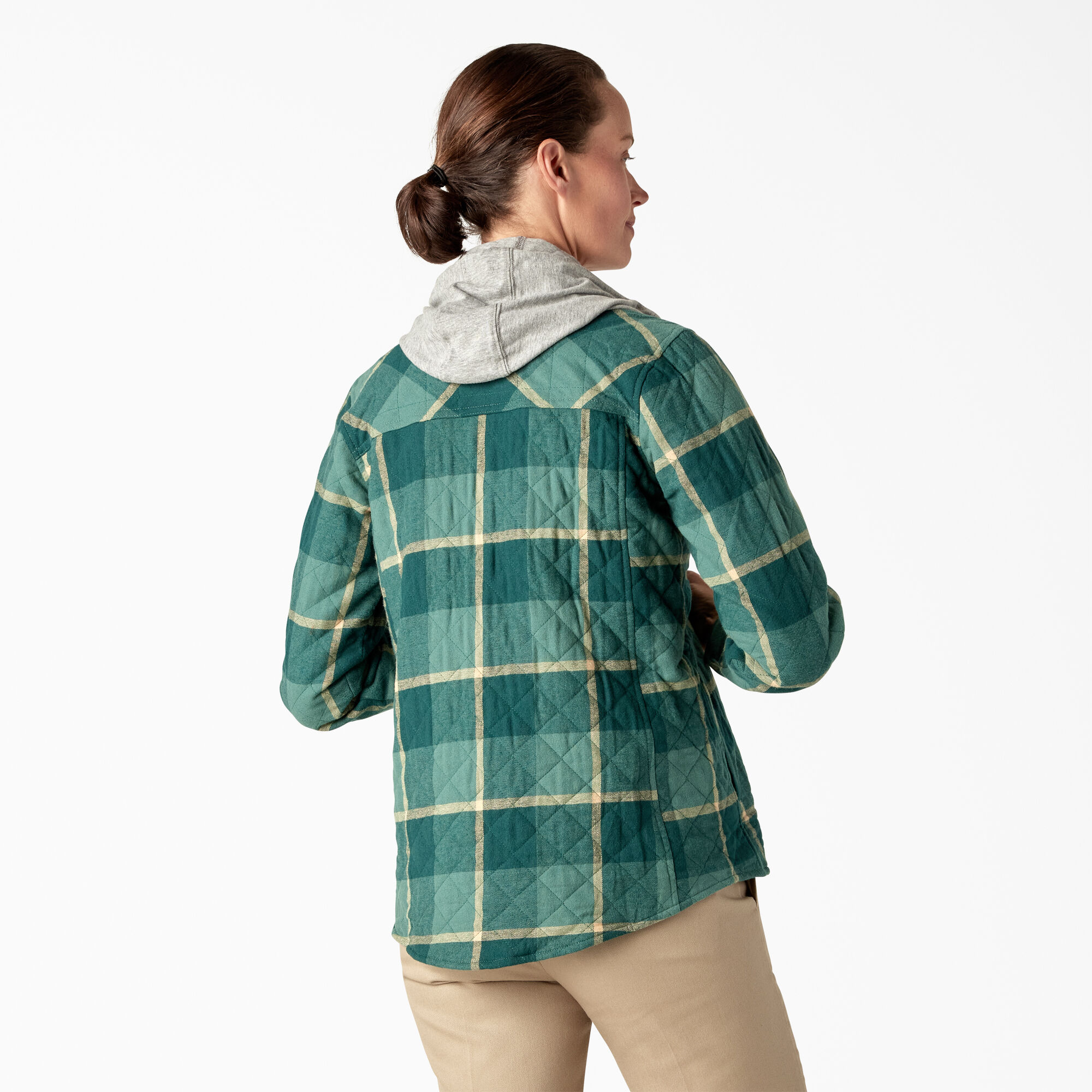 Women s Flannel Hooded Shirt Jacket Womens Shirt Jackets