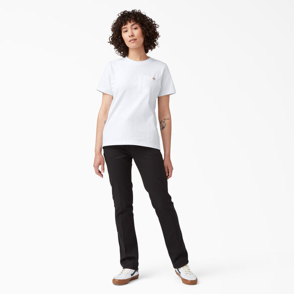T-shirt &eacute;pais &agrave; manches courtes pour femmes - White &#40;WH&#41;