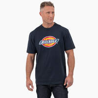 T-shirt imprimé avec logo tricolore à manches courtes - Dark Navy (DN)