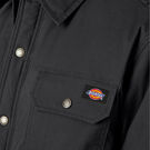 Water Repellent Fleece-Lined Duck Shirt Jacket - Black &#40;BK&#41;