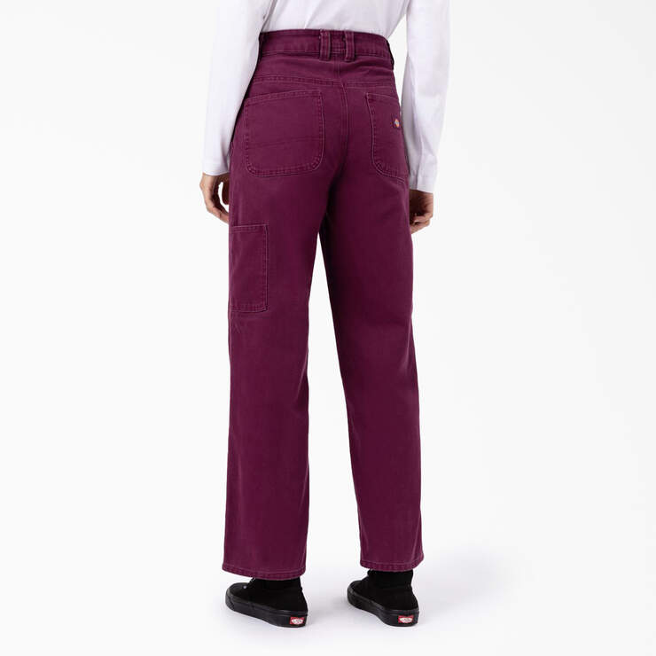 Women's Regular Fit Duck Pants - Stonewashed Grape Wine (SRW) image number 2