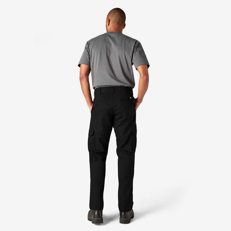 Pantalon cargo de coupe standard en tissu FLEX - Black (BK) numéro de l’image 9