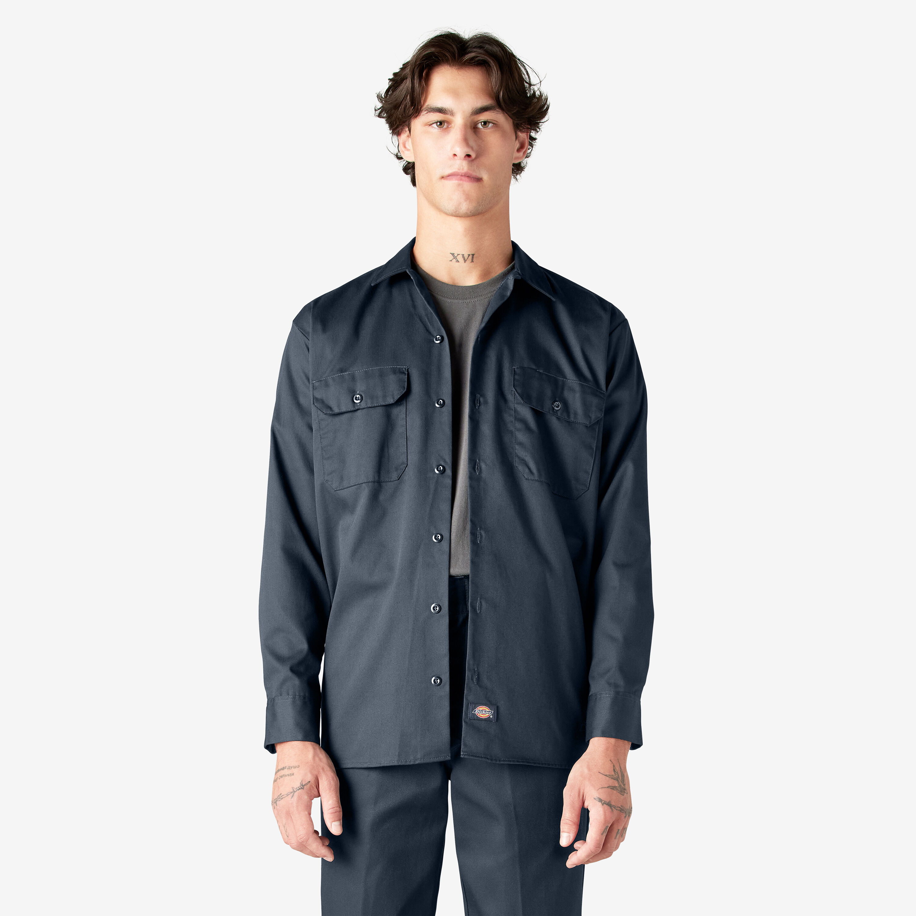Dickies long sales sleeve work shirt