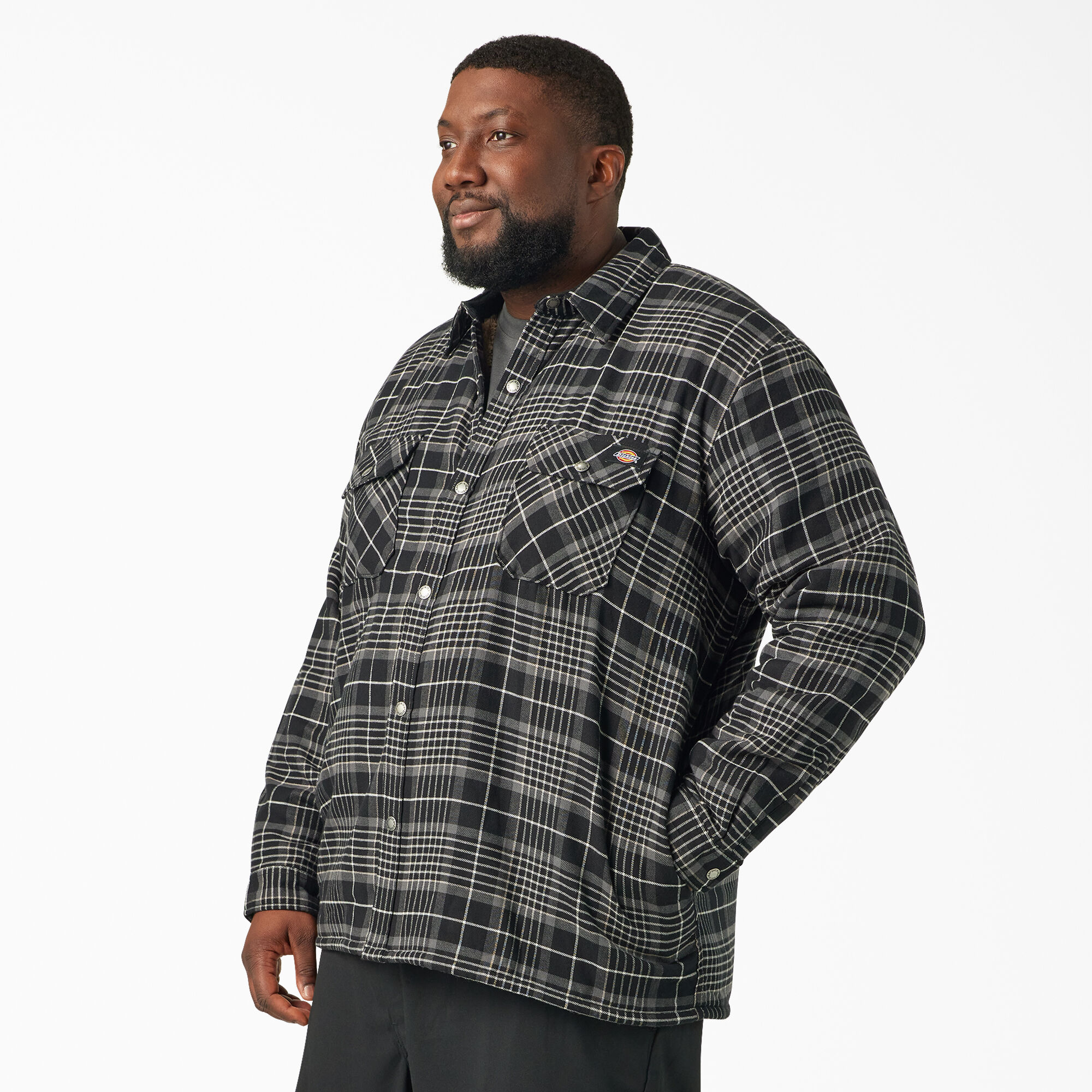 Mens fleece flannel jacket top