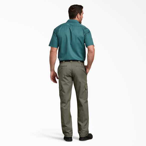 Pantalon cargo standard &agrave; jambe droite - Moss Green &#40;MS&#41;