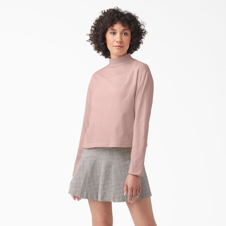 T-shirt &agrave; manches longues et encolure montante Mapleton pour femmes - Light Pink &#40;BPI&#41;