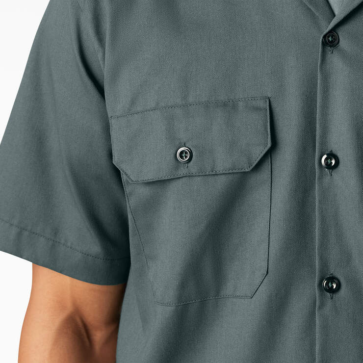 Short Sleeve Work Shirt - Lincoln Green (LN) image number 7