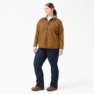 Veste-chemise &agrave; capuchon en coutil taille plus pour femmes - Brown Duck &#40;BD&#41;