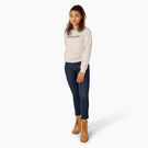 Chandail molletonn&eacute; imprim&eacute; &agrave; encolure ras du cou pour femmes - Cream &#40;CR9&#41;