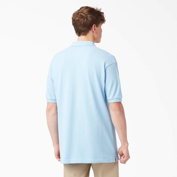 Polo à manches courtes en tricot piqué, taille adulte - Light Blue (LB) numéro de l’image 2