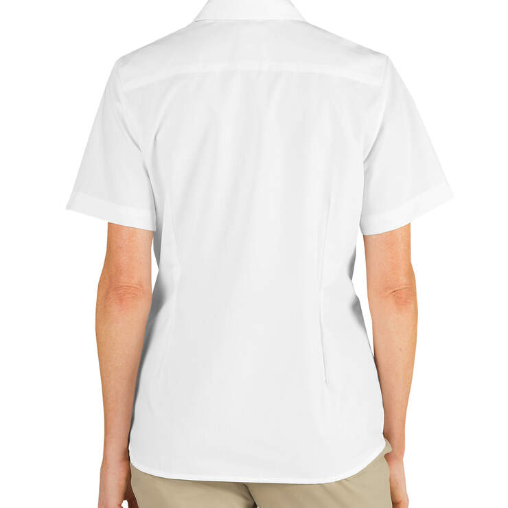 Women's Stretch Poplin Short Sleeve Shirt - White (WH) image number 2