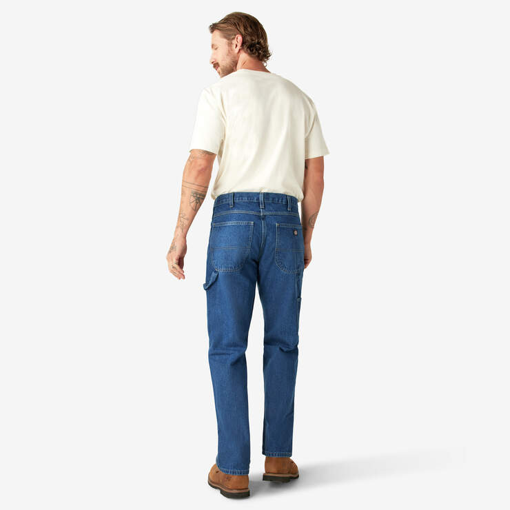 Jeans menuisier épais de coupe décontractée - Stonewashed Indigo Blue (SNB) numéro de l’image 6
