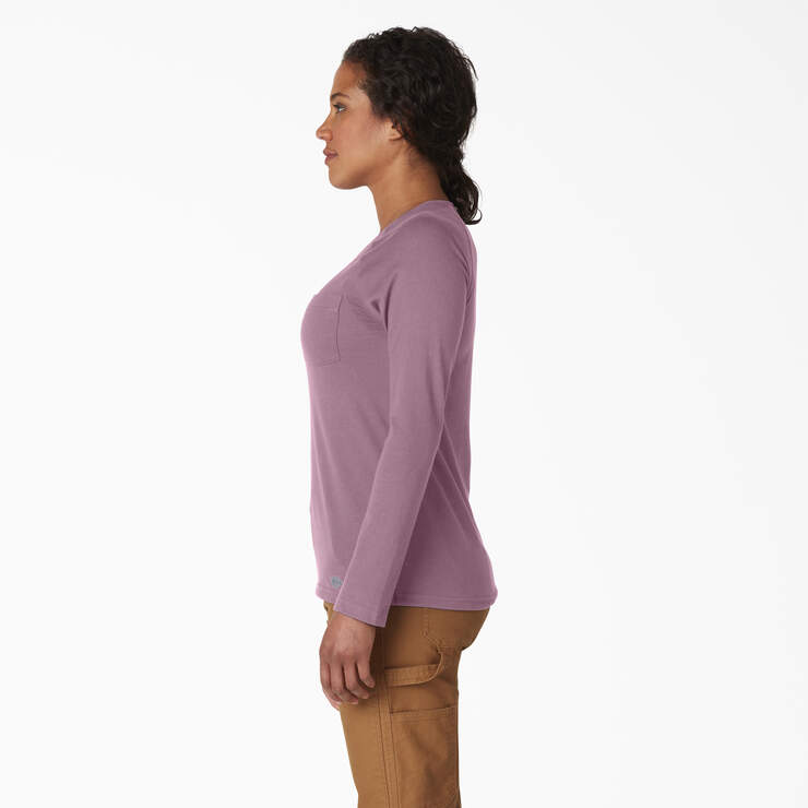 T-shirt rafraîchissant à manches longues et à poche pour femmes - Mauve Shadow Heather (VSH) numéro de l’image 3