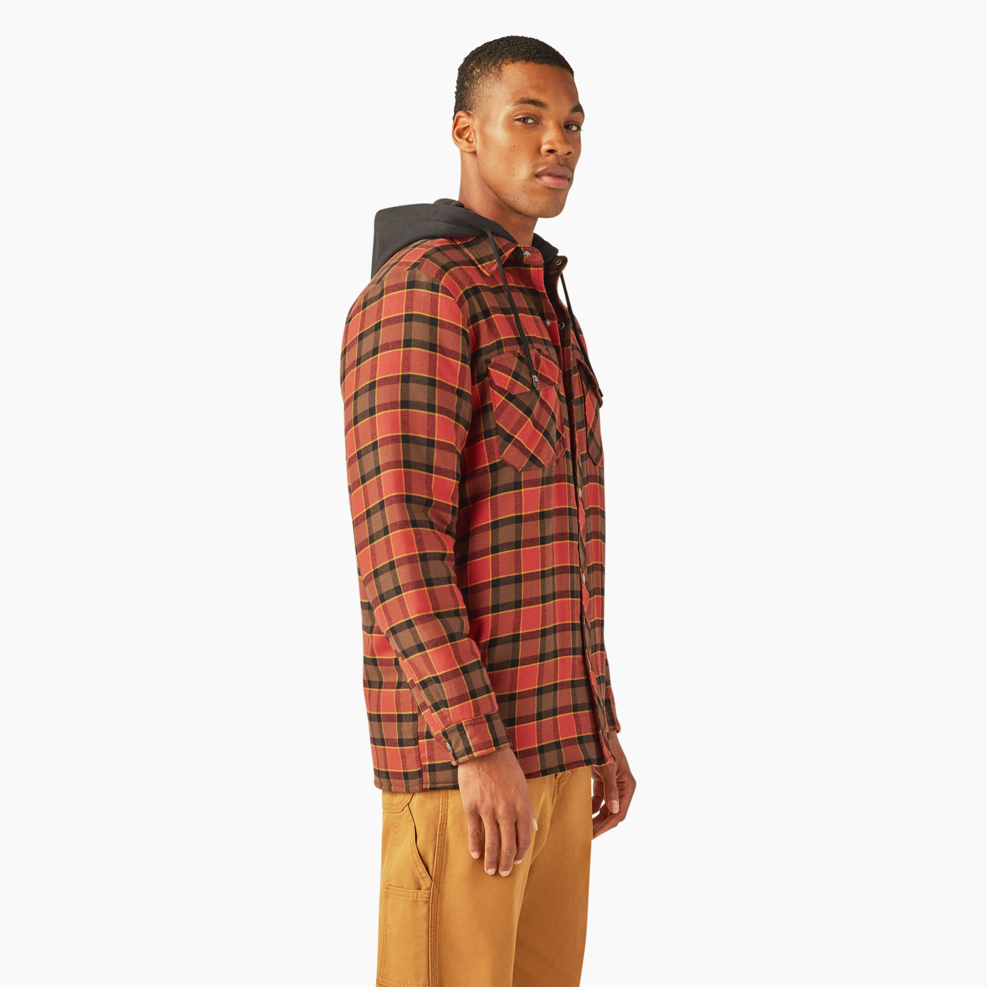 Flannel jacket no hood top