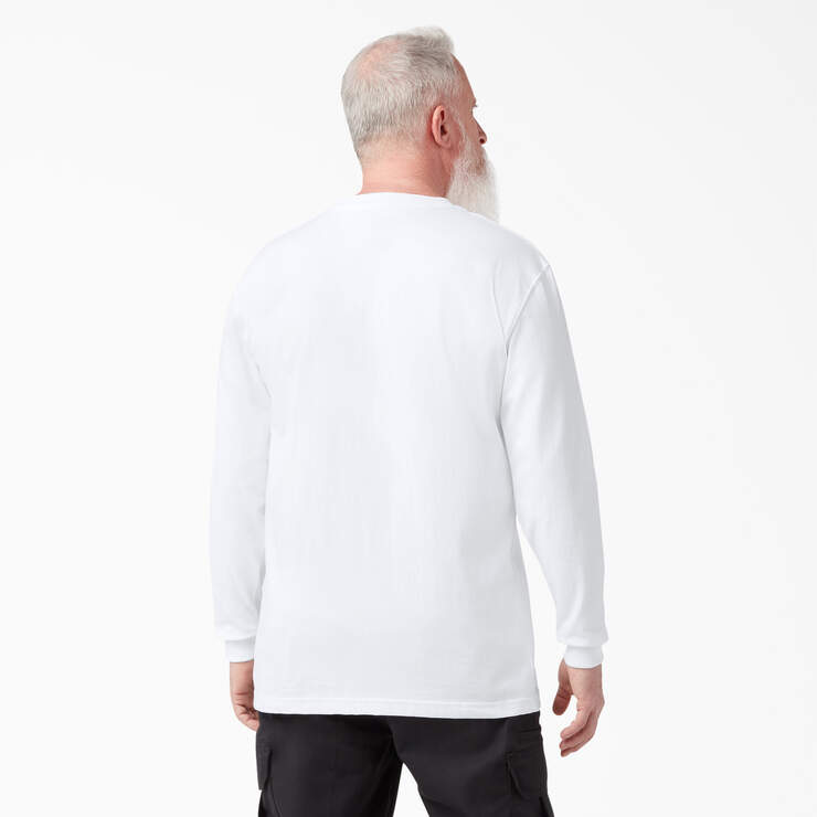 T-shirt épais à manches longues et à poche - White (WH) numéro de l’image 2