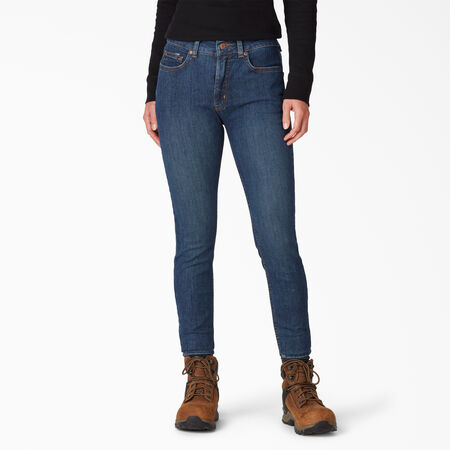 Jeans de coupe &eacute;troite Forme parfaite pour femmes - Stonewashed Indigo Blue &#40;SNB&#41;