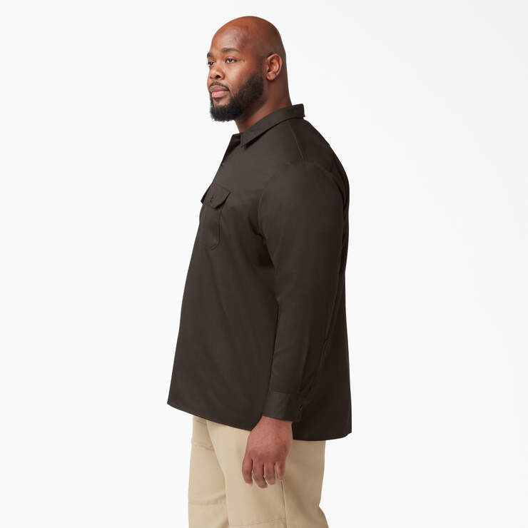 Long Sleeve Work Shirt - Dark Brown (DB) image number 7