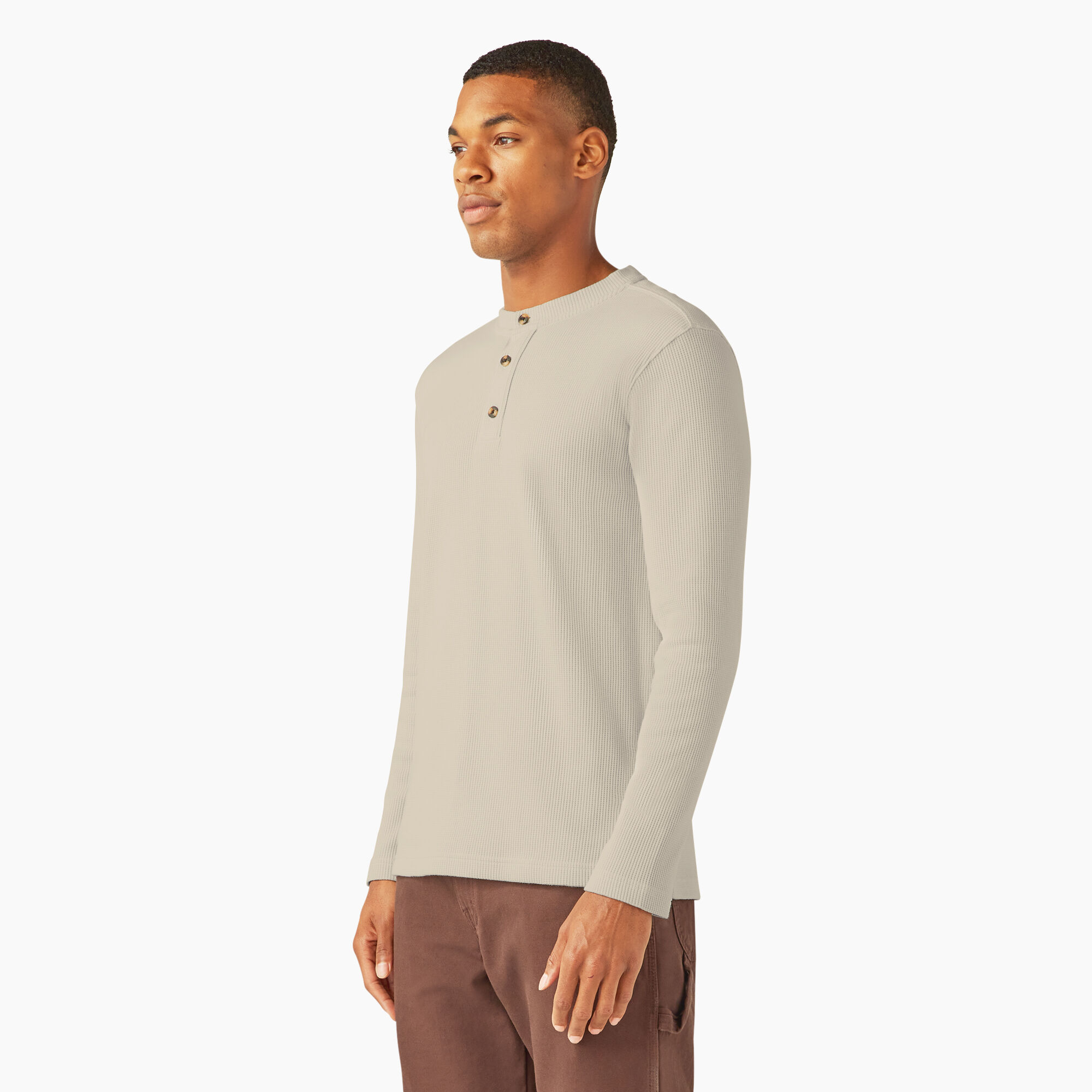 Mens henley long sleeve thermal top