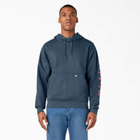 Water Repellent Sleeve Logo Hoodie - Baltic Blue (IL)