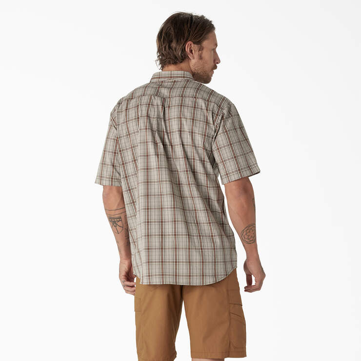 Short Sleeve Woven Shirt - Moss Backland Prairie Plaid (C1G) image number 2