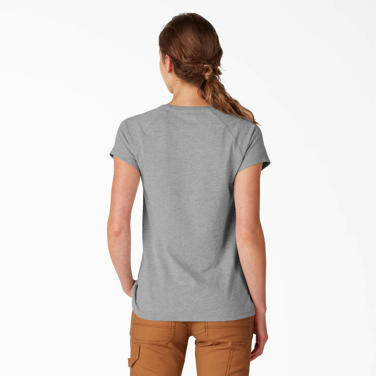 T-shirt rafraîchissant à manches courtes et à poche pour femmes - Heather Gray (HG) numéro de l’image 2