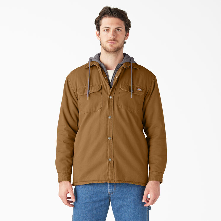 Veste-chemise &agrave; capuchon en coutil Hydroshield - Brown Duck &#40;BD&#41;