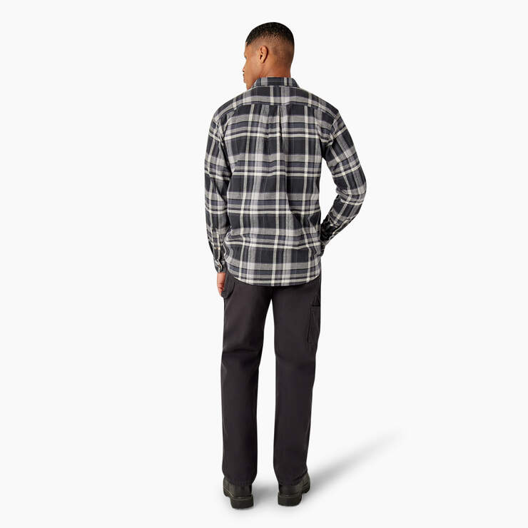 FLEX Long Sleeve Flannel Shirt - Black/Gray Multi Plaid (A1U) image number 6