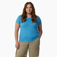 T-shirt rafraîchissant à manches courtes et à poche pour femmes - Azure Blue (AB2)