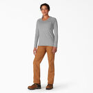 Women&#39;s Cooling Long Sleeve Pocket T-Shirt - Heather Gray &#40;HG&#41;