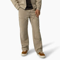 Pantalon en coutil de coupe décontractée à genoux renforcés et à coutures contrastées - Stonewashed Desert Sand/Black (SSW)