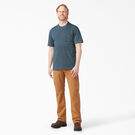Heavyweight Heathered Short Sleeve Pocket T-Shirt - Baltic Blue &#40;BUD&#41;