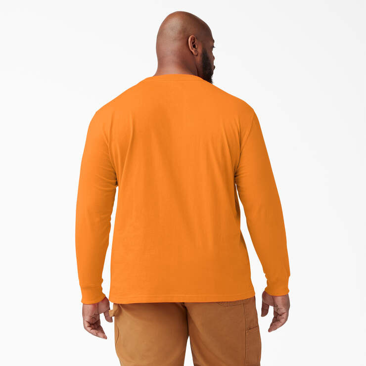 Heavyweight Long Sleeve Pocket T-Shirt - Orange (OR) image number 5