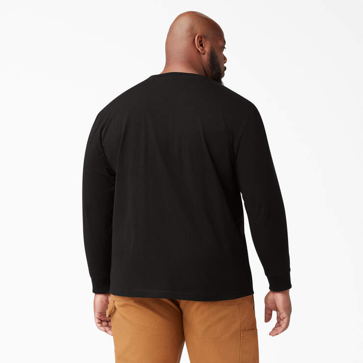 T-shirt épais ras du cou à manches longues - Black (BK) numéro de l’image 5