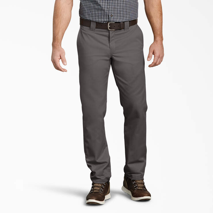 Slim Fit Tapered Leg Multi-Use Pocket Work Pants - Gravel Gray (VG) image number 1