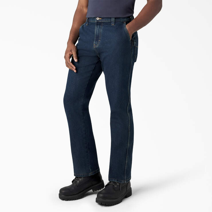 FLEX Regular Fit Carpenter Utility Jeans - Dark Denim Wash (DWI) image number 3