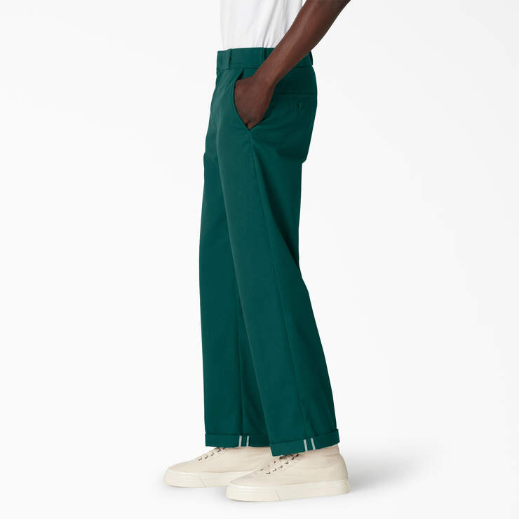 Regular Fit Cuffed Work Pants - Forest Green (FT) image number 3