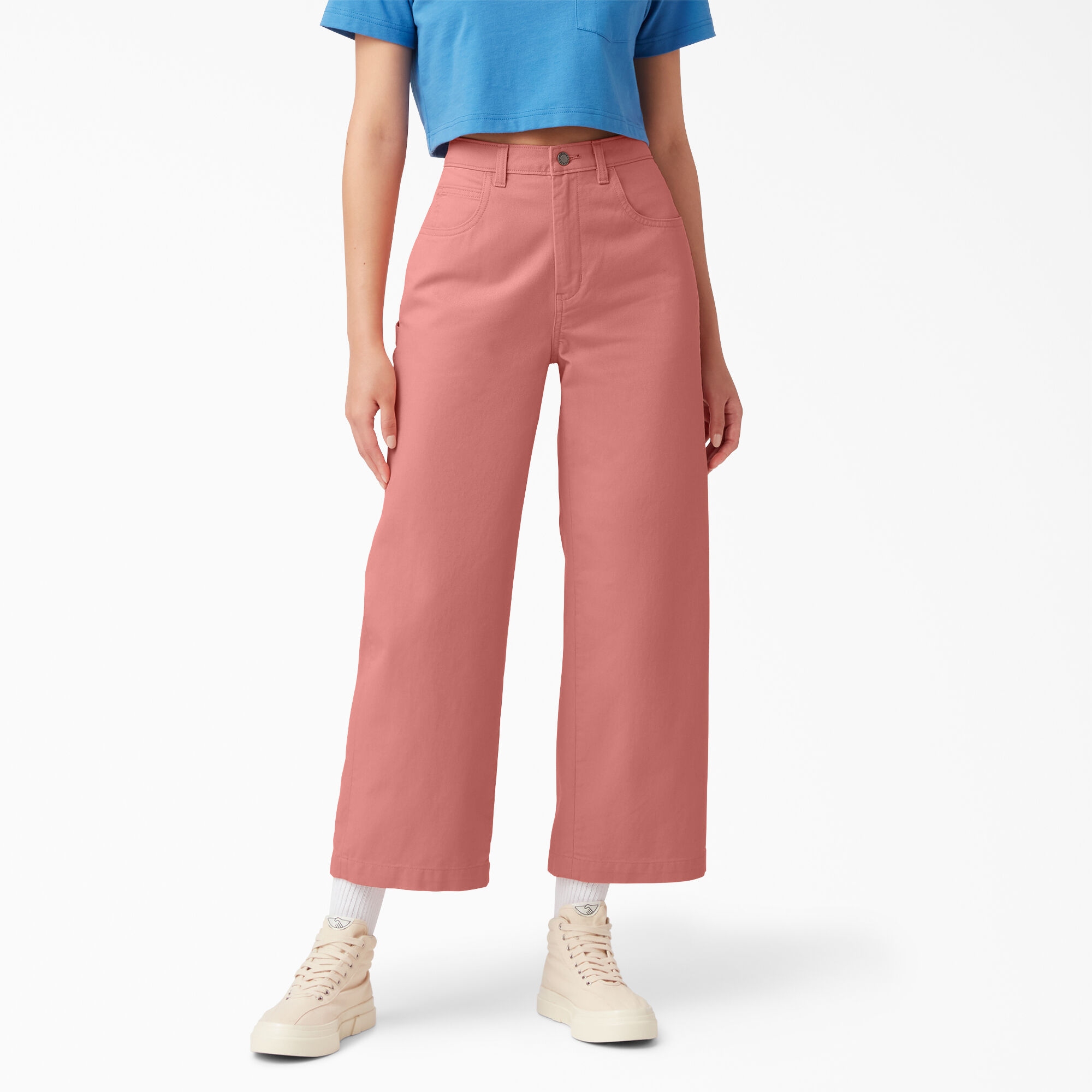 Women s Stonewashed Cropped Carpenter Pants Dickies Canada