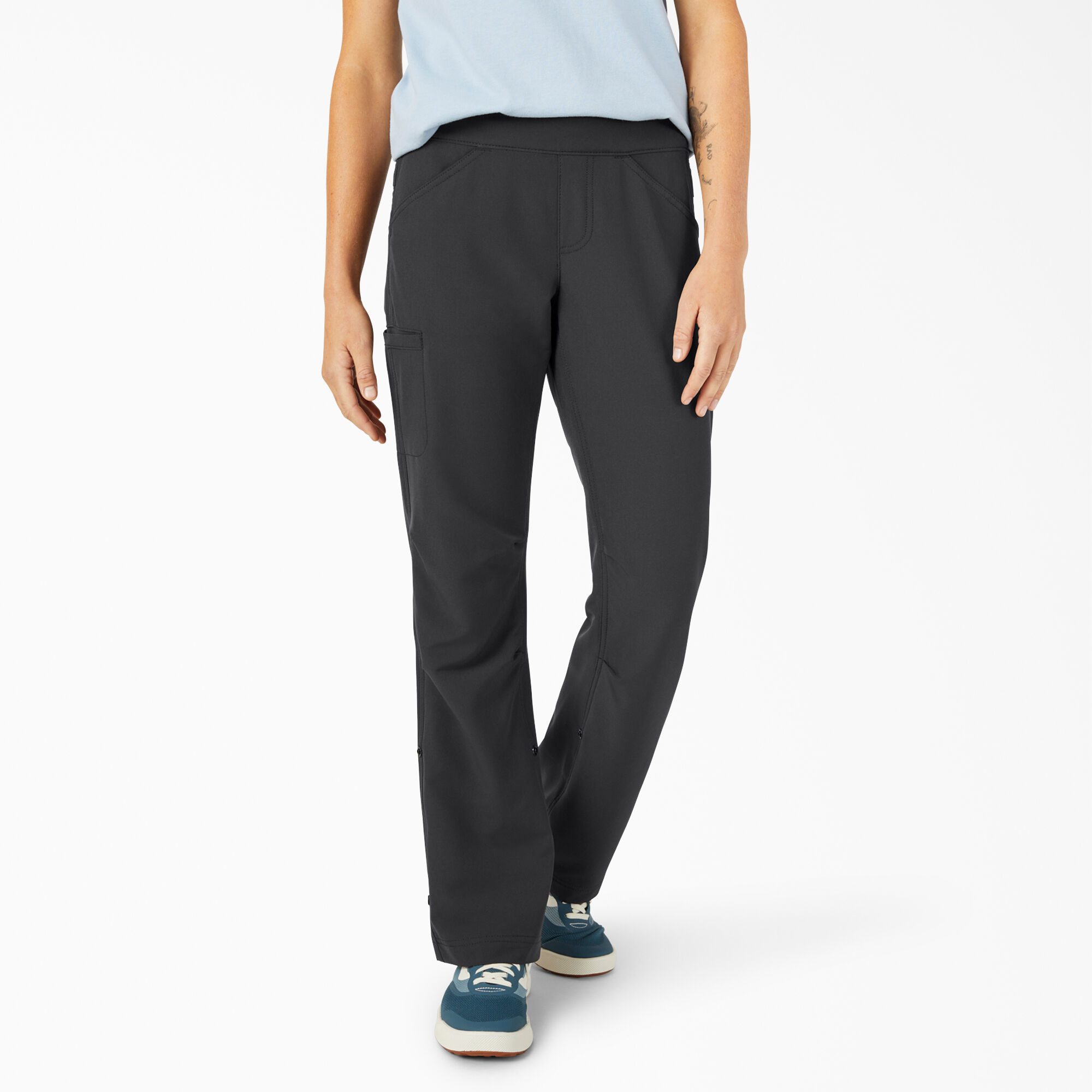 Pantalon femme en toile coupe droite discount