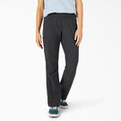 Pantalon a&eacute;r&eacute; &agrave; revers, de coupe droite et d&eacute;contract&eacute;e pour femmes - Black &#40;BK&#41;