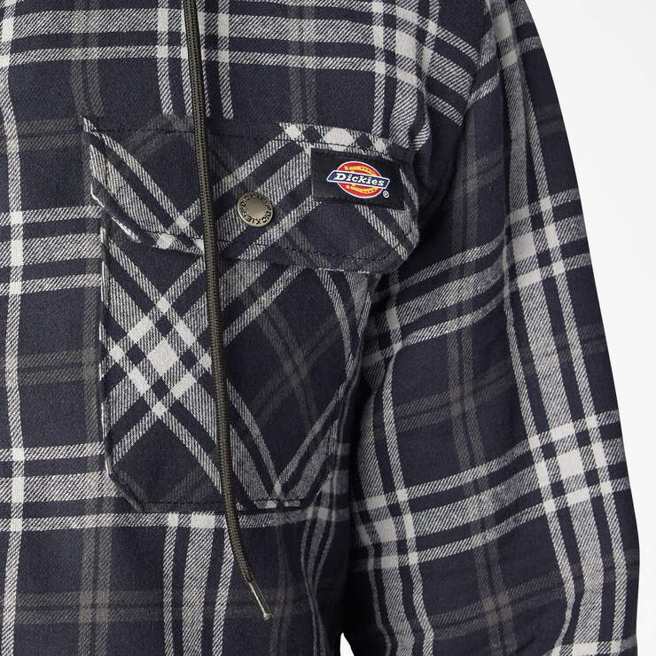Veste-chemise piquée emblématique à capuchon, coupe décontractée - Black/Charcoal Plaid (WBC) numéro de l’image 8