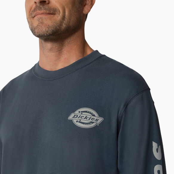 T-shirt &eacute;pais &agrave; logo et &agrave; manches longues - Airforce Blue &#40;AF&#41;