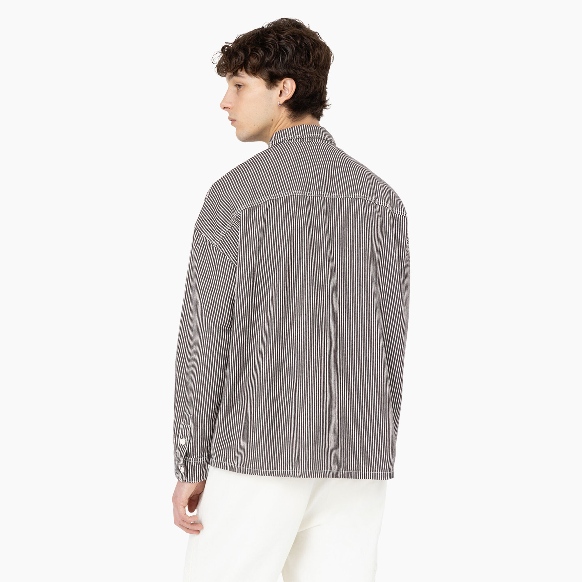 Hickory Stripe Long Sleeve Work Shirt