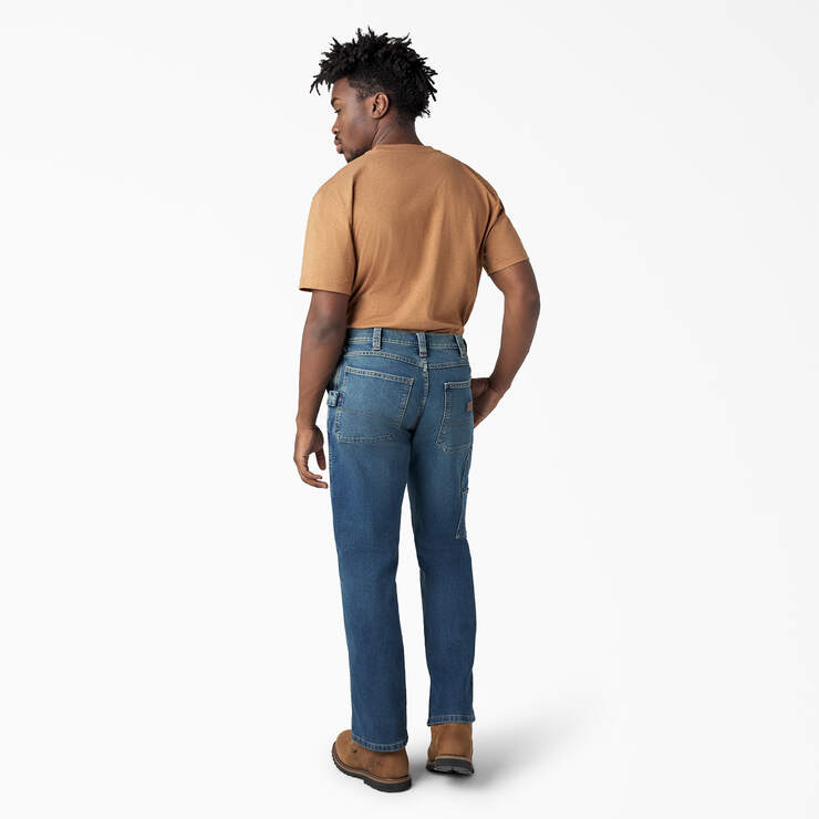 FLEX Relaxed Fit Carpenter Jeans - Tined Denim Wash (TWI) image number 6