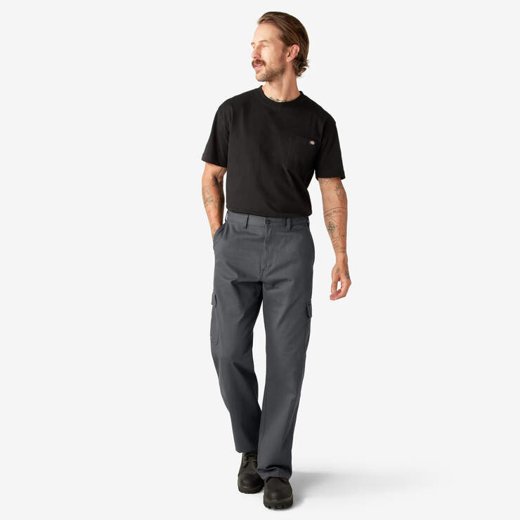 Pantalon cargo ample à jambe droite - Rinsed Charcoal Gray (RCH) numéro de l’image 5