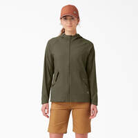 Women's Performance Hooded Jacket - Military Green (ML)
