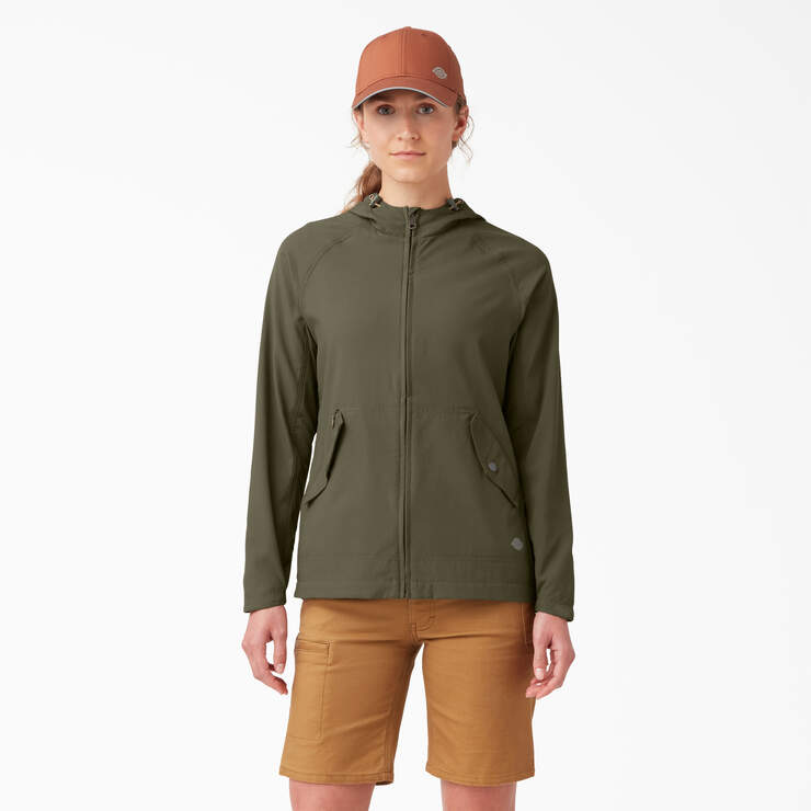 Women's Performance Hooded Jacket - Military Green (ML) image number 1