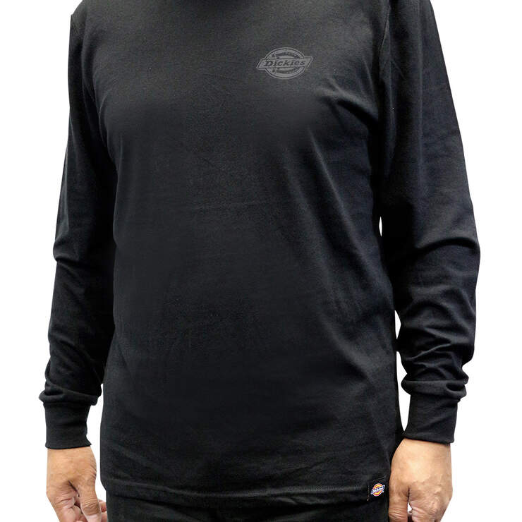 Men's Graphic Long Sleeve Dickies Shirt - Black (BK) image number 1